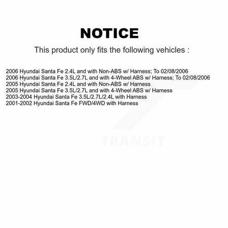 Mpulse Front Right ABS Wheel Speed Sensor For Hyundai Santa Fe SEN-2ABS0318